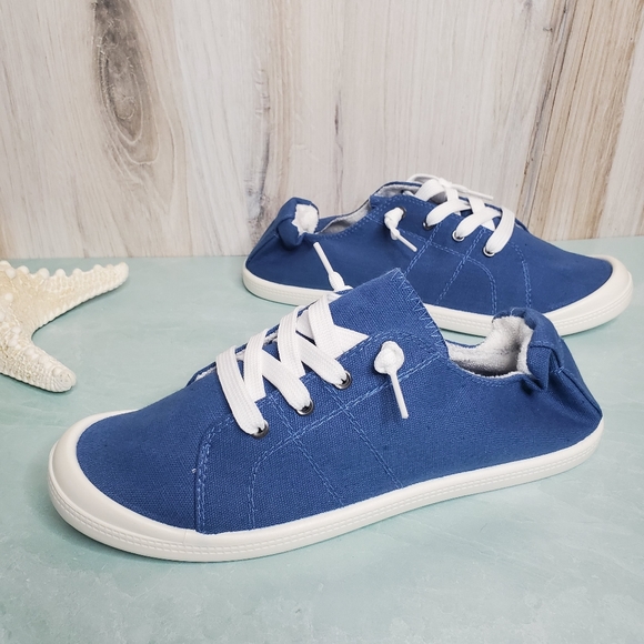 Shoes - New! Blue Lave Up Sneakers